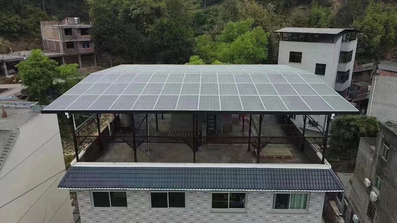 阳江15kw+10kwh自建别墅家庭光伏储能系统